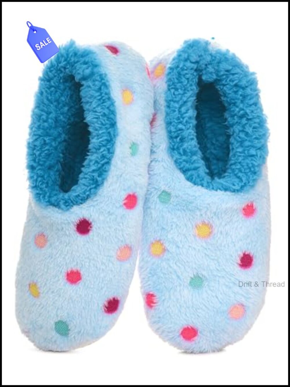 Snoozies Womens Slipper Socks Sherpa Fleece Lined Anti Skid Cozy